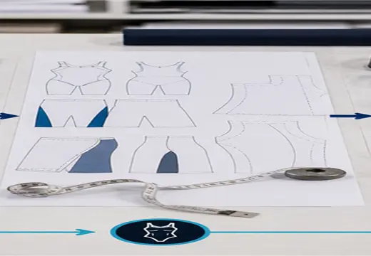 Material specification drawings and garment patterns